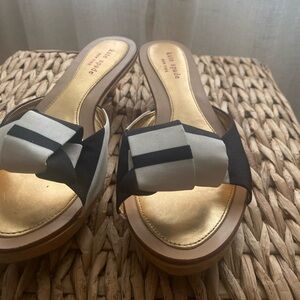 Kate Spade Black and White Sandals Slip-On Style